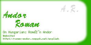 andor roman business card